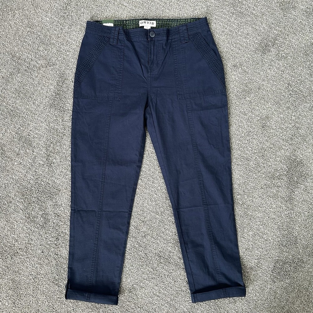 *NWT* ORVIS Brooke Ripstop Capri/Ankle Pant ~Women's 6~ Navy Blue Stretch $110